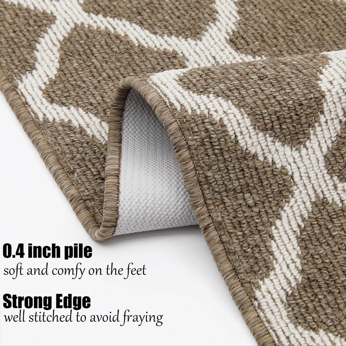 SHACOS Dirt Trapper Runner Rugs 2'x6' Non Slip Washable Hallway Kitchen Runner Rug Long Door Mats Rug Runner Carpet Runners for Garage Laundry Room Entryway, Brown