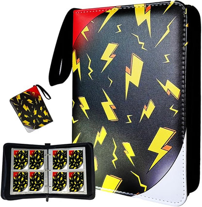 Premium Card Binder 4 Pocket, 3-Ring Zipper 400 Pockets Card Holder Book with 50 Removable Sleeves，Card Collection Storage Album for Trading Cards, MTG, TCG, Yugioh Cards