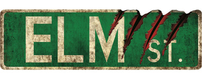 flinelife Wooden Elm Street Sign,16X6, Horror Movie Sign - Perfect For Horror Movie Lovers Sign Gift