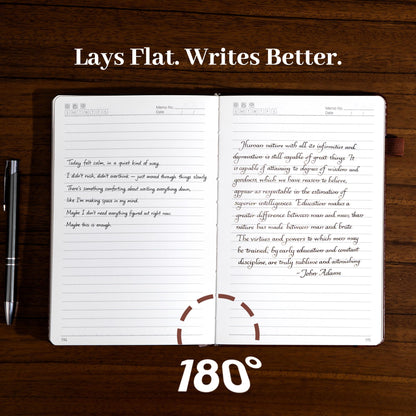 CAGIE Leather Lined Journal Notebook for Men & Women, Debossed Cross, 320 Pages 100 GSM Thick Paper, A5 Hardcover Journaling Notebooks for Writing, 5.7'' X 8.3'' Diary, Brown