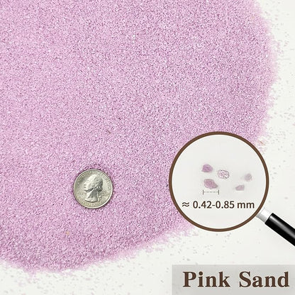 FANTIAN 20 lbs Pink Sand, Decorative Sand for Aquarium, Fish Tank, Candle, Vase Filler, Wedding Ceremony, Arts Crafts and Bowl Fillers