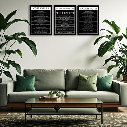 3 Panel Print Canvas Wall Art Motivational Office Wall Decor Painting Inspirational Posters Modern Inspiring Artwork for Home Living Room Bedroom Wall Decor Office Wall Art Ready to Hang - 36"Wx 16"H