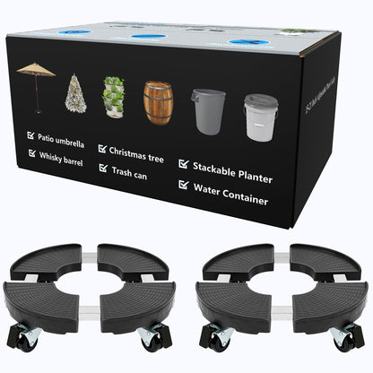 CASIMR Plant Stand with Wheels 2 Pack, Adjustable 15-21" Heavy Duty Plant Caddy with Casters, 440lb Capacity Indoor Outdoor Large Potted Planter Cart Dolly, Rolling Plant Stand for Flower Pot