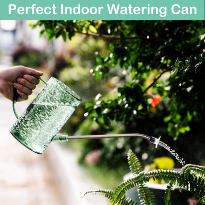 Small Watering Can for Indoor Plants - 34oz Leakproof Lightweight Pot with Long Spout & Bonus Shower Head, Indoor Watering Can for House Plants in Sage Green