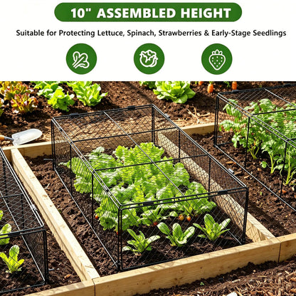 3 Pack Plant Protectors from Animals, Garden Cloches for Plants, Rustproof Chicken Wire Cloche Plant Cages to Keep Animals Out, Sturdy Metal Garden Cages for Outdoor Plants, 40" L × 20.5" W × 10" H