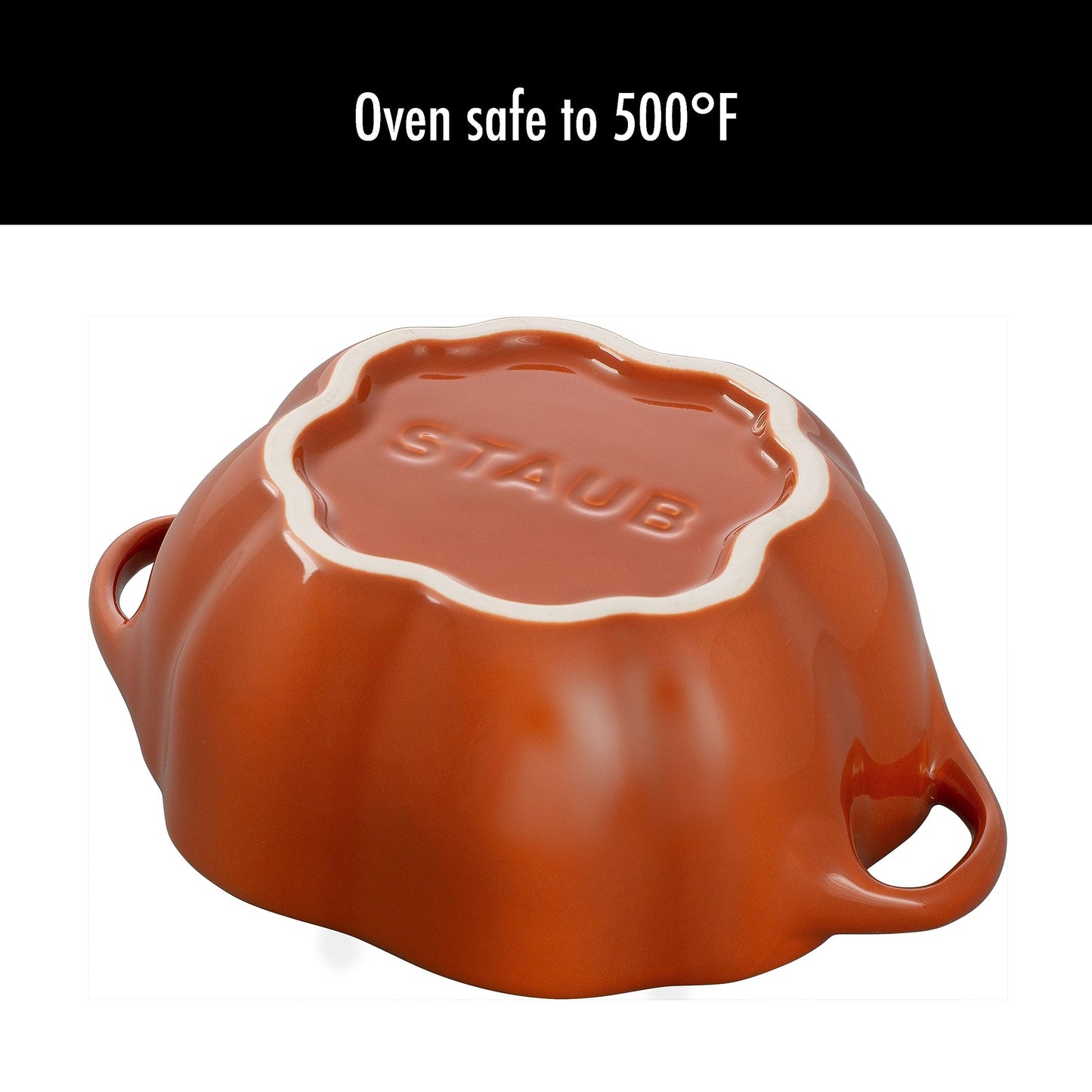 Staub Ceramic 16-oz Petite Pumpkin Cocotte - Burnt Orange