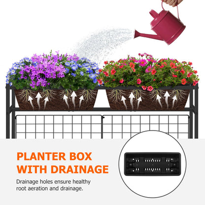 OYEAL Railing Planter Box Raised Garden Bed 32" Tall Elevated Planter Boxes