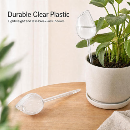 Kysren 3 Pcs Self Watering Globes for Indoor Plants - 9.6" Tulip Plant Watering Devices for Vacation, Shatterproof Clear Plastic Watering Bulbs