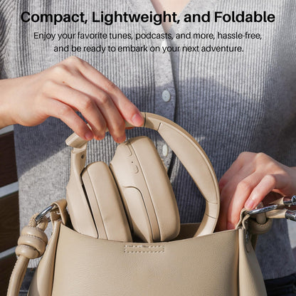 TOZO HT2 Hybrid Active Noise Cancelling Headphones, Wireless Over Ear Bluetooth Headset, 60H Playtime, Hi-Res Audio Custom EQ via App Deep Bass Comfort Fit Ear Cups, for Home Office Travel