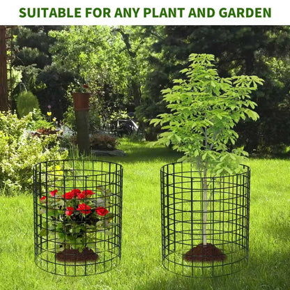 10 Packs Round Plant Protector from Animals,Metal Wire Mesh Garden Plant Cages for Outdoor Gardening Supplies, Garden Protection Rabbits Chickens Ducks for Vegetables, Flowers, Shrubs (12'' x 12'')