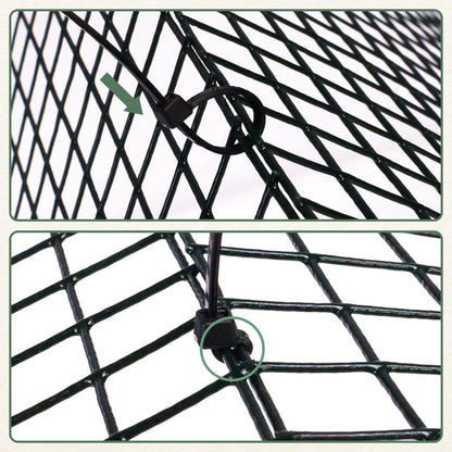 Warmfarm 24 Pics DIY Metal Plant Protectors from Deer, Garden Fencing Animal Barrier Size 11.8 * 11.8 inches, Mesh Plant Cage Chicken Wire Cloche for Plants with Stakes and Nylon Cables (24 Pcs)