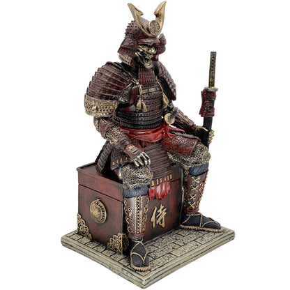LOOYAR Medieval Samurai Undead Warrior Resin Statue (Red Gold)