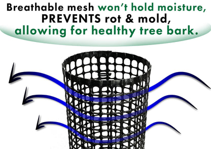 Voglund Nursery Mesh Tree Bark Protector Guard 48 Inches Tall (5 Pack) Heavy Duty with Zip-Ties, Tree Trunk Protectors from Trimmers, Tree Guard, Tree Protector for Saplings and Fruit Trees