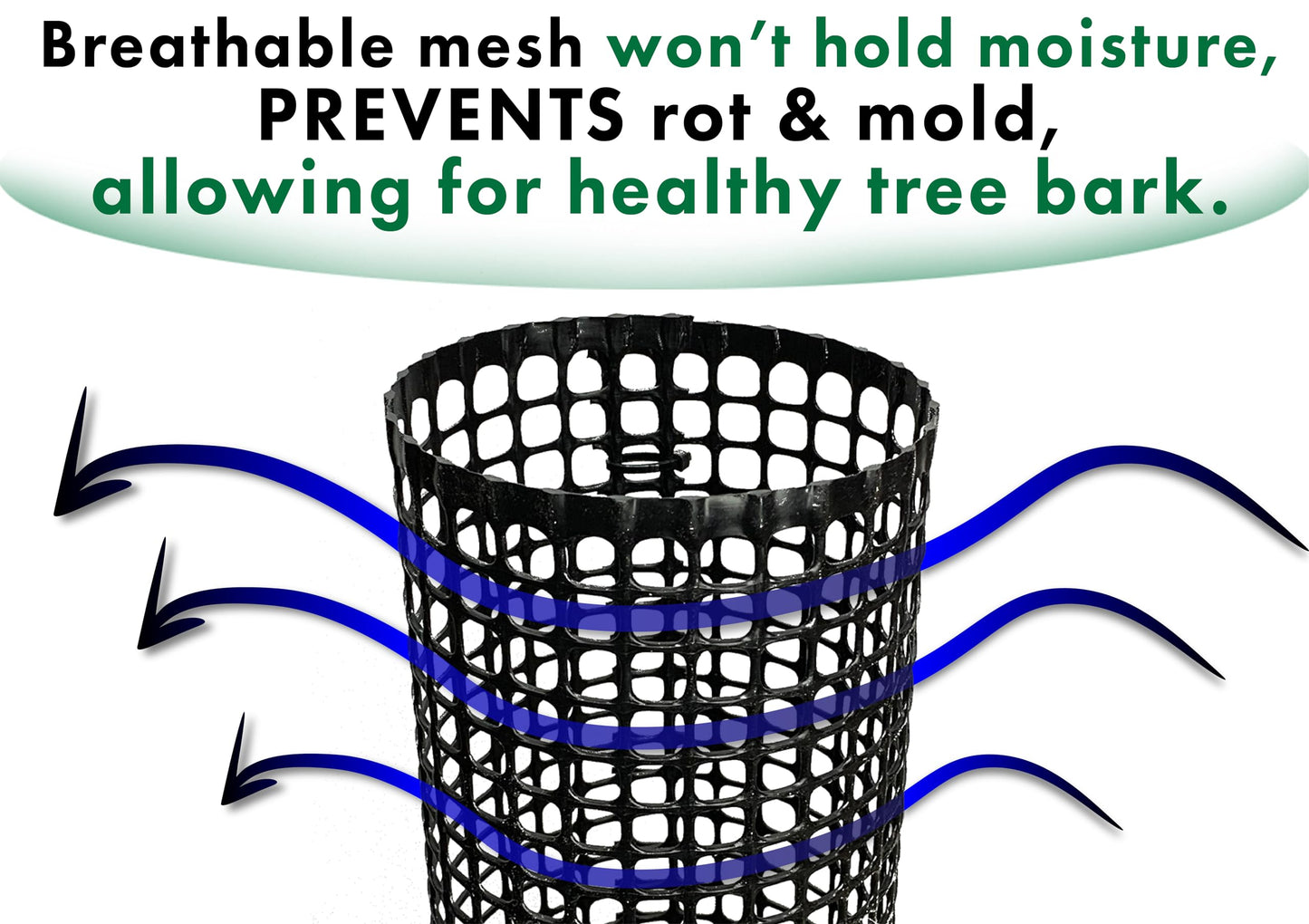 Voglund Nursery Mesh Tree Bark Protector Guard 36 Inches Tall (5 Pack) Heavy Duty Plastic with Zip Ties