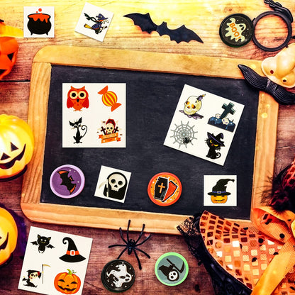 Max Fun 192pcs Halloween Party Favors Toys Stamps Halloween Stickers for Kids Halloween Party Supplies, Goodies Bags, Classroom Game Reward Prizes(Halloween)