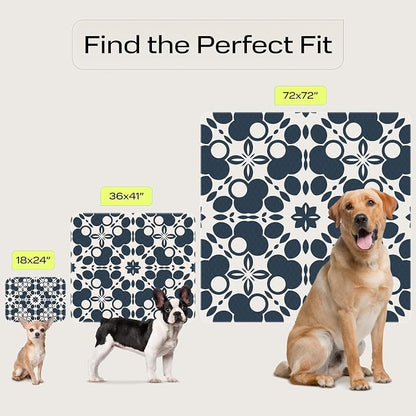 PetSpy Washable Pee Pads for Dogs 1-pack (72x72) - Waterproof Reusable Puppy Pads No-slip Surface - Stylish Dog Potty Training Pads Protect Against Leakage Small Medium Large Dogs, Oriental