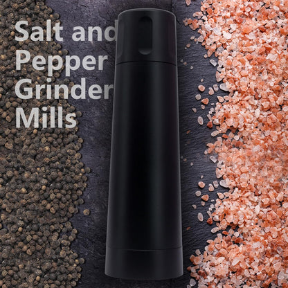 Heavy duty mill grinder, Salt and Pepper grinder mill, Manual Pepper Mill, Metal Pepper Grinder, Quick mill grinder, Black pepper grinder, Aluminum Matte Black, Gifts for Men,Ceramic Grinding Core