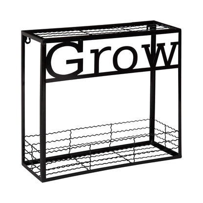 Kate and Laurel Cramer Wall Garden Box, 16.5 x 15 inches, Black