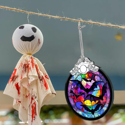 Jocidea Bat Hanging Ornament Glass Ornament - Christmas & Halloween Decoration - Keepsake Gift