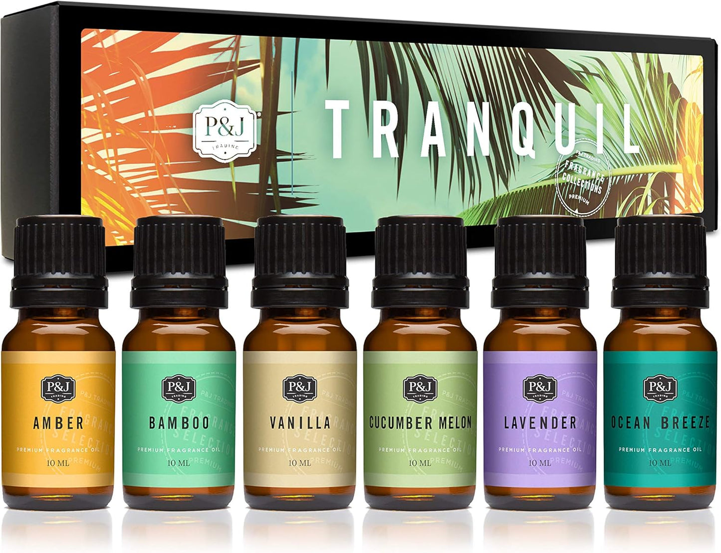 P&J Fragrance Oil Autumn Set | Brown Sugar, Apple, Harvest Spice, Vanilla, Forest Pine, and Snickerdoodle Candle Scents for Candle Making, Freshie, Soap Making Supplies, Diffuser Oil Scents