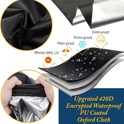 Universal Bird Cage Cover,Pet Cage Cover,100% Shading Oxford Cloth with PU Coating Layer,Good Night for Small Animals,Adjustable Soft Airy Nylon Mesh Net for Round Square Cages (Black, 31.5×21×47in)