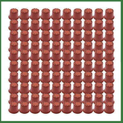 raseparter 100Pcs 6.3In Plastic Plants Pot Seed Starting Pots Indoor Outdoor Seeding for Cutting Seedling Cultivation and Initial Planting