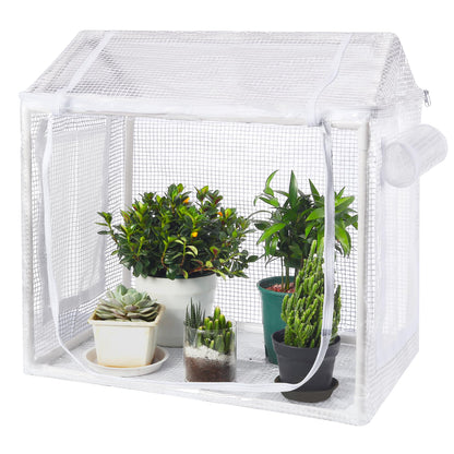 Mini Greenhouse for Indoor Plants, Fully Enclosed Mini Indoor Greenhouse with Top Opening, Waterproof Small Indoor Greenhouse for Nursery & Germination