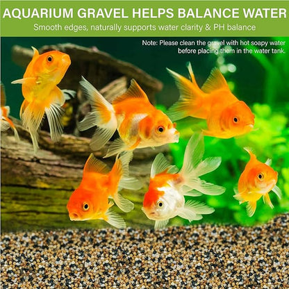NUPICK 3 lb Aquarium Gravel, 1/4" Ph-Natural Pea Gravel for Fish Tank,Small River Rocks for Plants, Decorative Aquarium Pebbles for Vase Fillers, Landscaping, Succulent, Cactus, Terrarium, Bird Bath