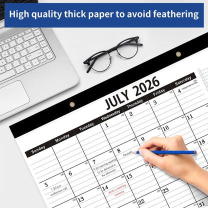 Desk Calendar 2026-2027,July 2026 to December 2027, Desk calendar 2026-2027 with to-do list,2027 Calendar 18 Months,Calendar 2026-2027-17" x 12" for Home or Office.