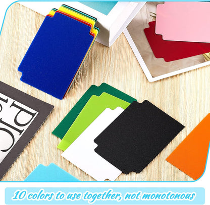 Trading Card Dividers Multicolor Card Page Dividers Frosted Plastic Separator with Tabs for Games Sports, 2.7 x 3.8 Inches(250 Pieces)