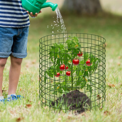 Warmfarm 9 Pics DIY Metal Plant Protectors from Deer, Garden Fencing Animal Barrier Size 11.8 * 15.7 inches, Mesh Plant Cage Chicken Wire Cloche for Plants with Stakes and Nylon Cables