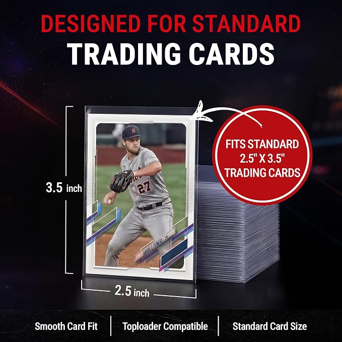 Ultra Pro - Premium Clear 100ct. Card Sleeves to Protect Sports Cards, Baseball / Football Cards, and Collectible Cards, Standard Size