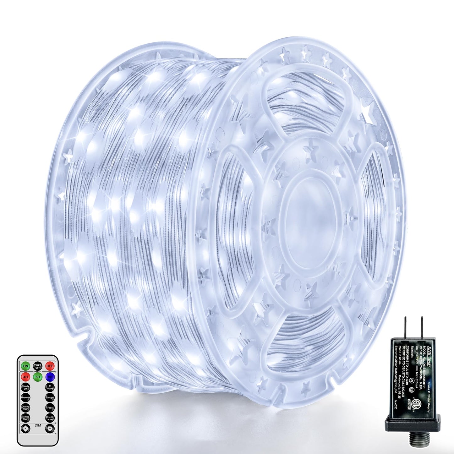 Ccinny Christmas Lights Outdoor, 1000LED 328FT Christmas Tree Lights IP67 Waterproof, Plug in Fairy Lights with Remote 8 Modes Timer, Xmas Light for Outside Indoor House Holiday Decor(Cool White)