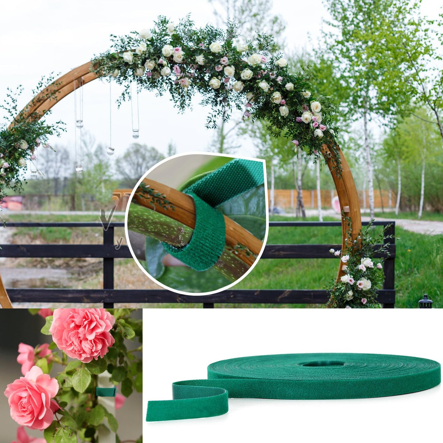 AUGHOA Plant Tape, 6 Roll 196 Ft Garden Tape, Reusable Garden Plant Ties, Adjustable Twist Ties for Tying Plants, Flowers, saplings and Vines (196 ft x 1/2 in)