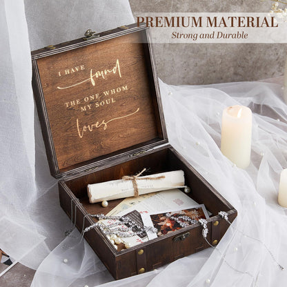 AW BRIDAL Bridal Shower Gifts Mr and Mrs Wedding Keepsake Box for Couples, Wooden Memory Boxes with Lids, Wedding Gifts for Couples 2026, Bachelorette Party Engagement Gift for Newlyweds