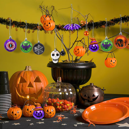 Halloween Ornament Set, 30pcs Shatterproof Tree Decorations Indoor