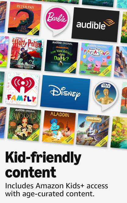 Amazon Echo Pop Kids (newest model), Enjoy age-appropriate audiobooks, interactive games and Alexa+ experiences to create and learn, Unicorn design