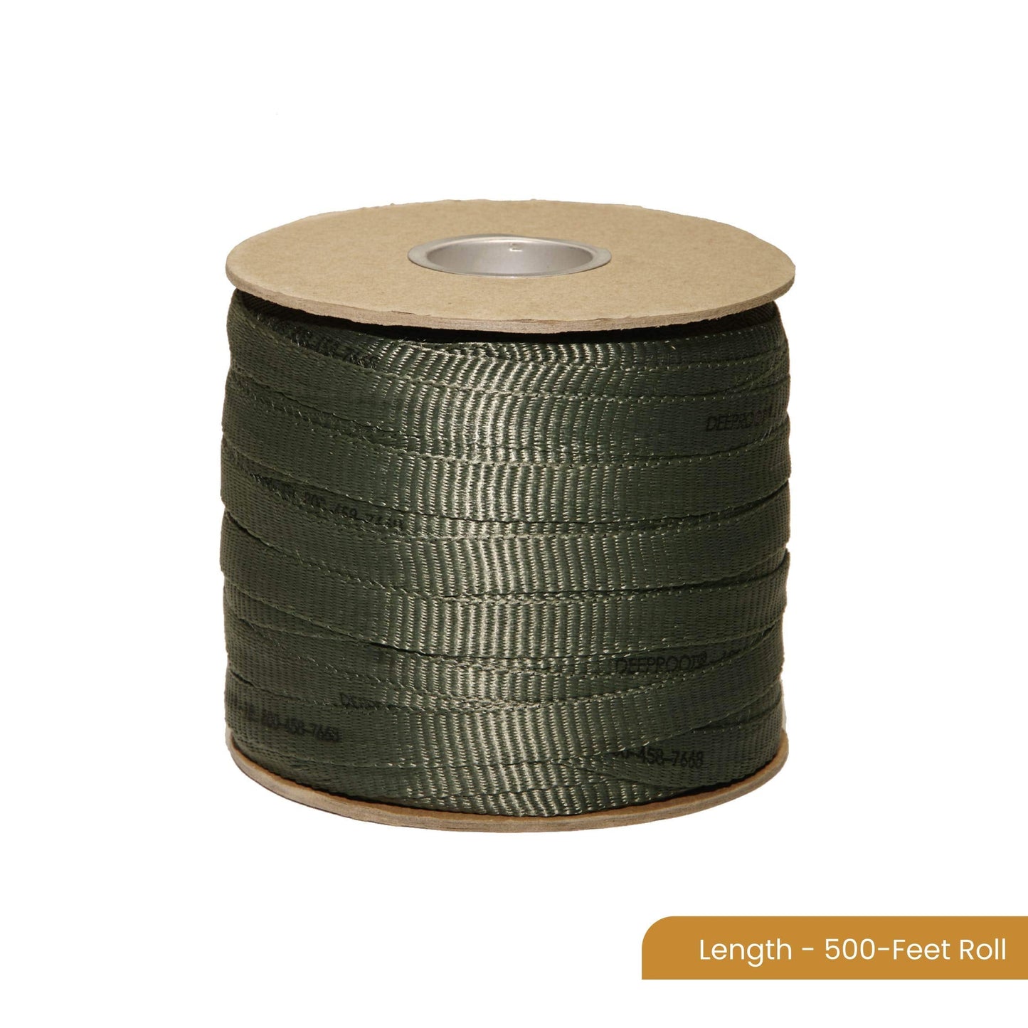 DeepRoot ArborTie Tree Straps for Staking and Guying, Flexible Tree Support Straps, Versatile Tree Rope, Tree Ties For Street Trees, Orchards, and Landscape Trees, 500’ Roll, Olive (AT 5G)