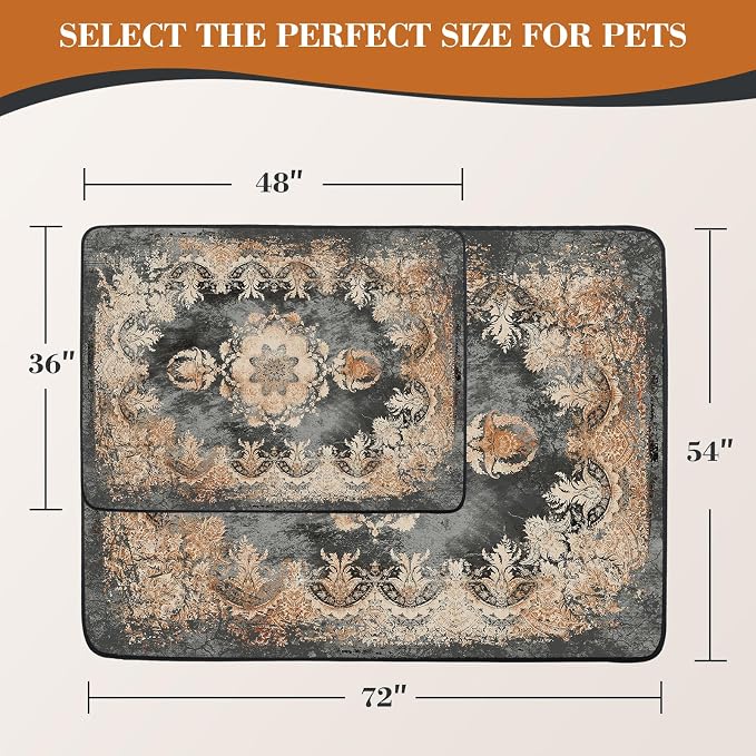 Dogcator Washable Pee Pads for Dogs, Reusable Dog Training Pads. 54''x72'' Super Absorbent Dog Rugs, Non-Slip and Leakproof Washable Pee Mat for Dogs, Large Whelping Pads for Crates and Floors