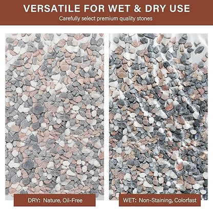 NUPICK 3 lbs Pebbles for Indoor Plants, 1/5 Inch Pea Gravel for Fish Tank, Decorative Rocks for Succulent, Natural River Stones for Vases, Cactus, Landscaping, Bird Bath, Aquarium, Mixed