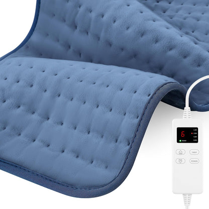 Heating Pad for Back, Large Heating Pads for Body Muscle Pain Cramps Relief, 6 Heat Settings Machine Washable Electric Heating Pad, Birthday Christmas Gifts for Women Mom