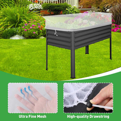 2 Pcs Garden Netting Pest Barrier for Raised Garden Beds, Garden Insect Mesh Netting Raised Bed Cover Screen Protection for Protecting Vegetables Fruits Flowers (Netting, for Cover a 4x2x1ft)