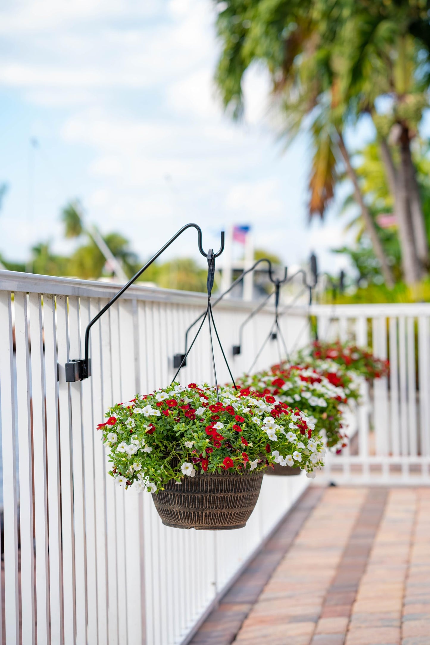 Premium - Hold It Mate Multi Use Hook Kit for Vertical Spindled Railings, Hang Flower Baskets Chimes Bird Feeder 15LBS Weight Limit