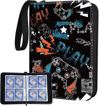Card Binder Holder 480 Pockets with 60 Removable Sleeves, Portable Game/Sports Trading Cards Binder Album Collector Organizer Protectors with Zipper,Waterproof