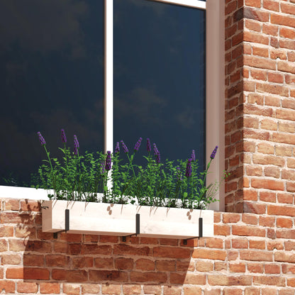 WISHCII Window Box Brackets, (5.9 to 11.8 Inches) Adjustable Planter Box Brackets, Heavy Duty Iron Flower Box Holder for Railings,- Perfect for Balconies, Fences, and Gardens (Classic Shape,4 Pack)