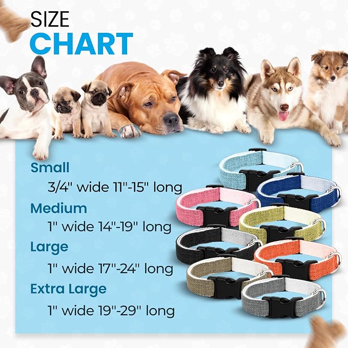 Hypoallergenic Dog Collar - Great for Sensitive Skin, Soft Collar for Dogs, Soft Organic & Earth Friendly (X-Large, Grey)