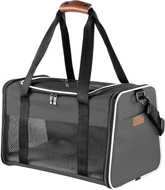 Cat Carrier - Portable Foldable Dog Pet Carrier, Soft-Sided Pet Bag up to 22 Lbs, Airline Approved Travel Puppy Carrier
