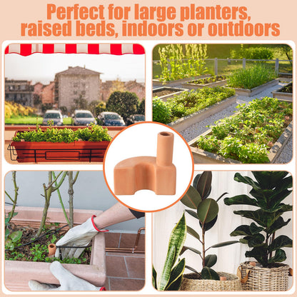 Blushtier 4 Pcs Terracotta Watering Spikes Large Capacity Tank Self Watering Planter Water Storage Reusable Automatic Terracotta Water Devices Self Irrigation System for Houseplants Garden Flowers
