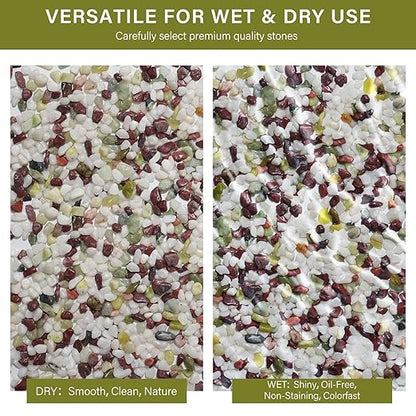 NUPICK 6 lbs Pebbles for Indoor Plants, 1/5 Inch Pea Gravel for Fish Tank, Polished Decorative Rocks for Succulent, Natural River Stones for Vases, Cactus, Landscaping, Bird Bath, Colorful Mixed