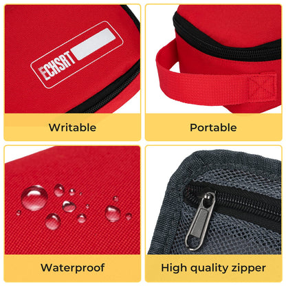 ECHSRT Large Pencil Case, Aesthetic Pen Pouch with Big Capacity, Minimalist Portable Stationery Bag with Handle for Office Organizer Red Pencil Cases